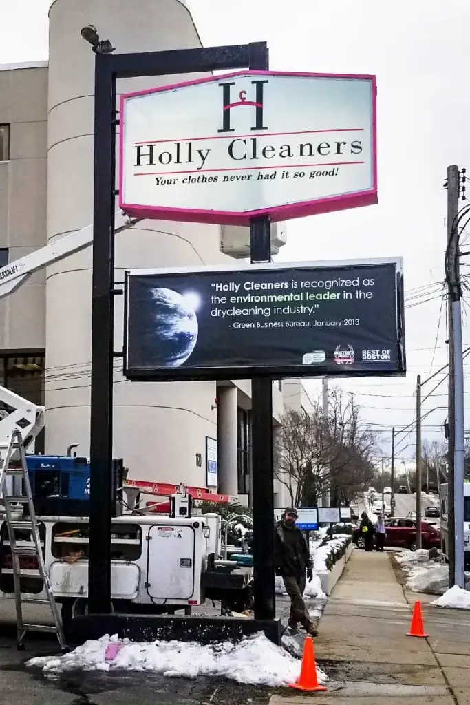Impact of New England weather on outdoor signage durability